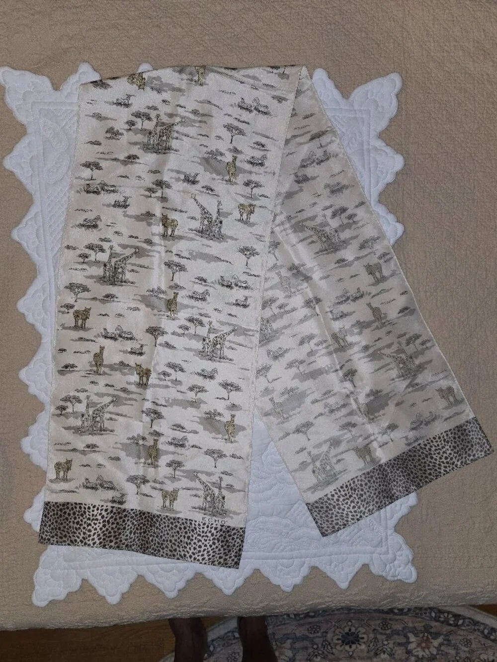 ECHO Silk Safari Animals Scarf